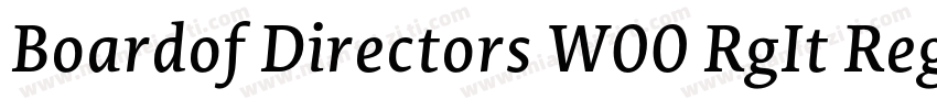 Boardof Directors W00 RgIt Regular字体转换